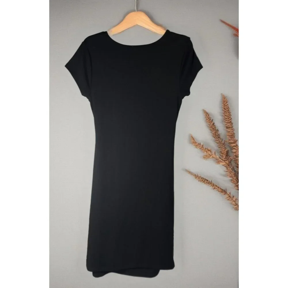 Little Black Dress Magaschoni Collection Scoop Neck Waist Sheath - Picture 2 of 9